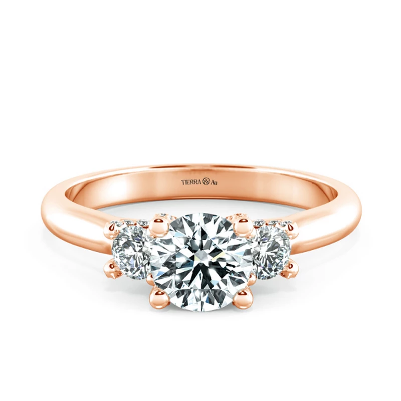 Nhẫn đính hôn Threestone có bridge accent NCH3203 1